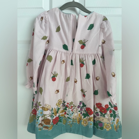 Mini Boden Pink and Green Raspberry Bunny Dress - Picture 2 of 2